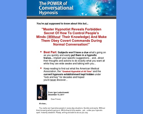 Power Of Conversational Hypnosis Crash Course and 20+ Products