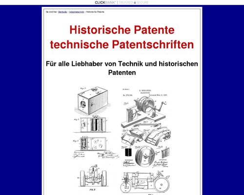 Historische Patente – technische Patentschriften