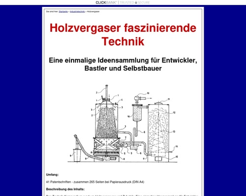 Holzvergaser, Holzvergasung Technik