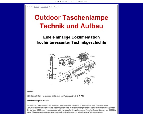 Outdoor Taschenlampe Technik und Aufbau