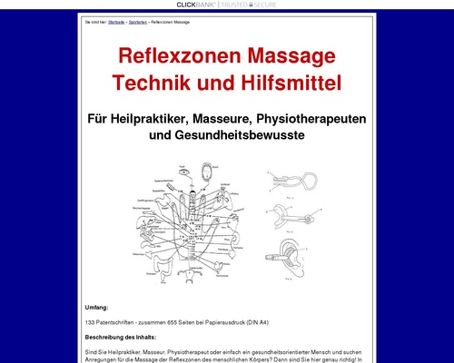 Reflexzonen Massage Technik und Geräte