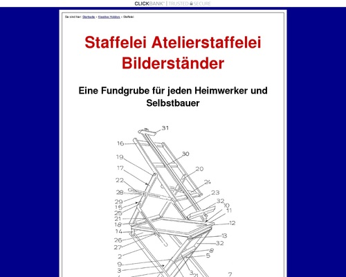 Staffelei, Atelierstaffelei, Bilderständer Technik