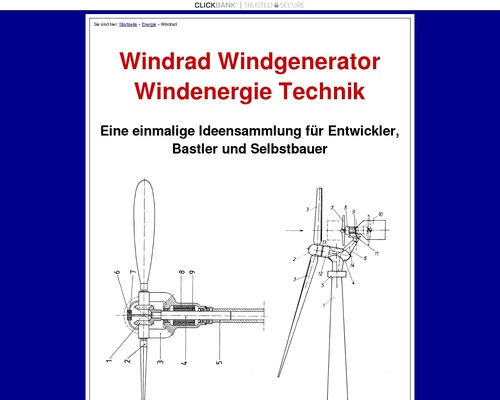 Windrad Windgenerator Windenergie Technik