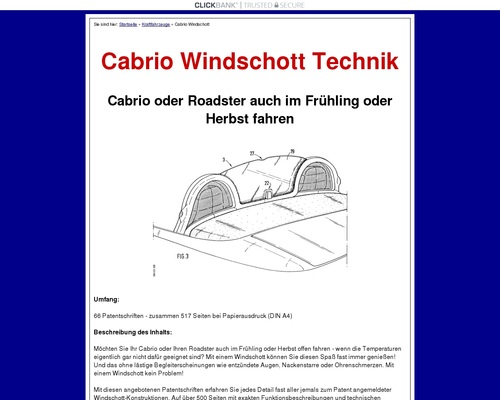 Cabrio Windschott Technik