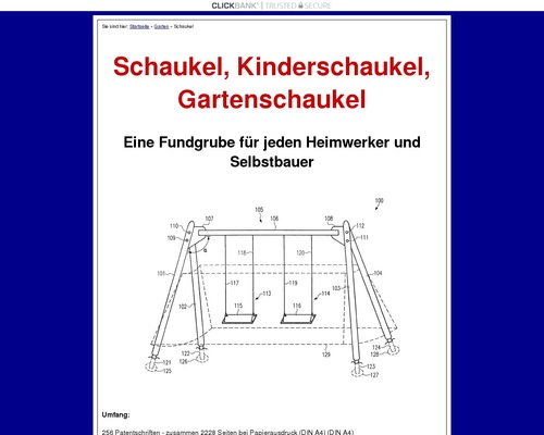 Schaukel, Kinderschaukel, Gartenschaukel Technik