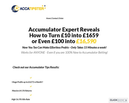 NEW! AccaTipster – This Year’s Hottest Accumulator Offer!