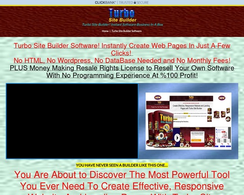 Turbo Site Builder Software “Resale Rights”