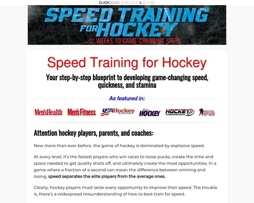 Speed Training for Hockey