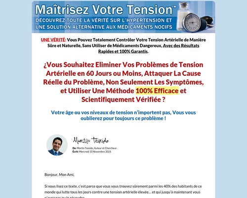 Blood Pressure Natural Treatment – French Market.