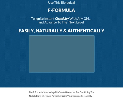 Biological F-Formula To Ignite Instant Chemistry With Any Girl