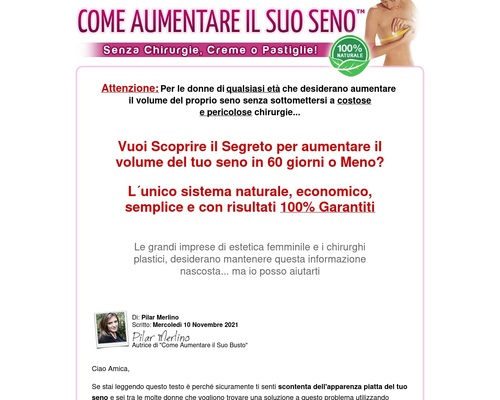 Come Aumentare Il Suo Seno – Italian Version