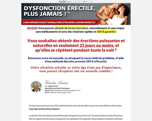 Dysfonction Erectile Plus Jamais. ED Treatment French Version.