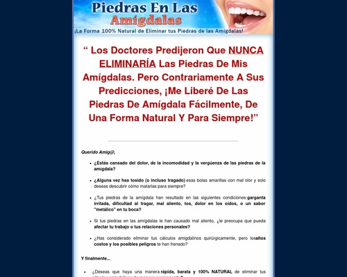 Piedras En Las Amigdalas – ¡Nuevo con una conversión del 11.2%!