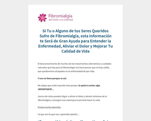 Fibromialgia, del Dolor a la Libertad – Comisión del 75 Por Ciento