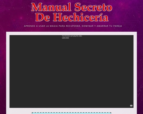 Manual Secreto De Hechiceria – URL Adaptable a cualquier dispositivo