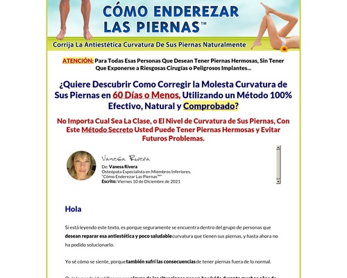 Enderezar Las Piernas. Único! Comisión 90%.