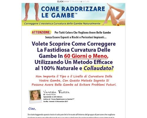 Come Raddrizzare Le Gambe – 90% Comission!