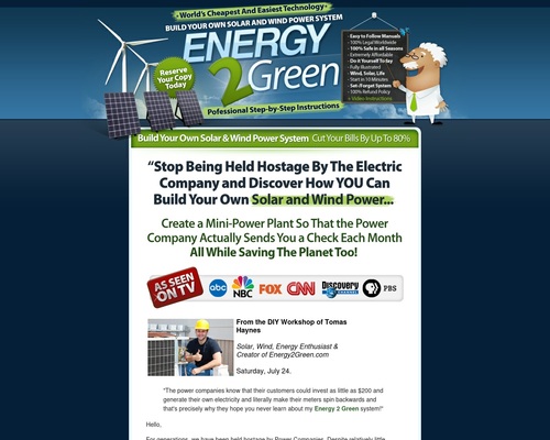 Energy2Green – Wind And Solar Power System – *#1 Home Energy Program*