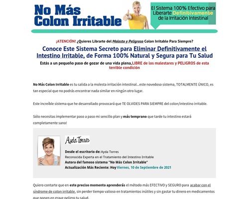 No Mas Colon Irritable. 100% de Comision! Las Mas Altas Conversiones!