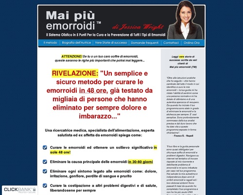 Mai Più Emorroidi (TM): Hemorrhoid No More (TM) In Italian!