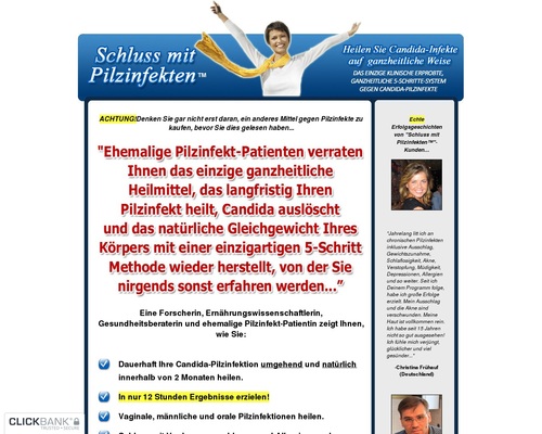 Schluss mit Pilzinfekten (TM)~ Yeast Infection No More (TM) In German!