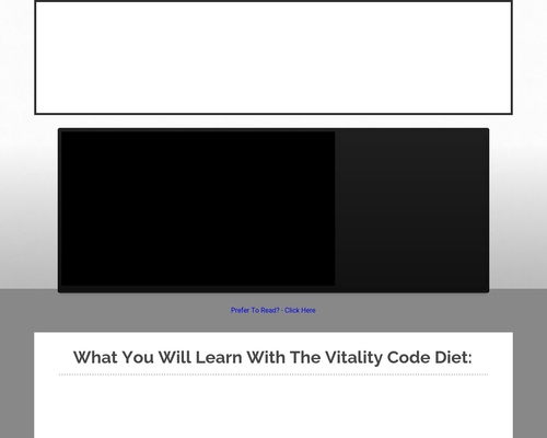 Vitality Code Diet