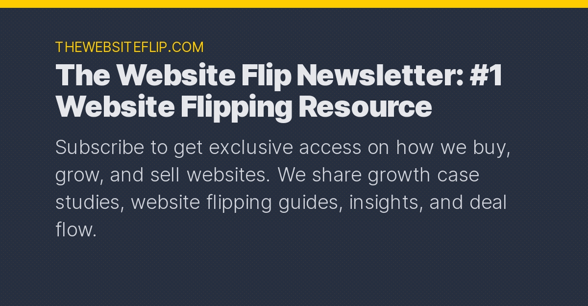 Flip Websites – The Official Guide to Flipping Sites!