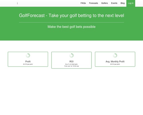 GolfForecast – ML based golf betting tips