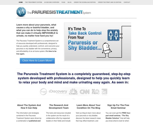 The Paruresis Treatment System