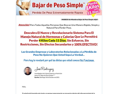 Bajar de Peso Simple. La mejor conversión de CB