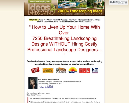 New Updates! 7250 Landscaping Ideas – $56.77 Per Sale + 75% Comms