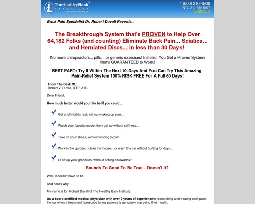 Lose The Back Pain System – 75% Commission