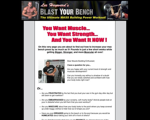 Blast Your Bench Muscle Building Workout Program